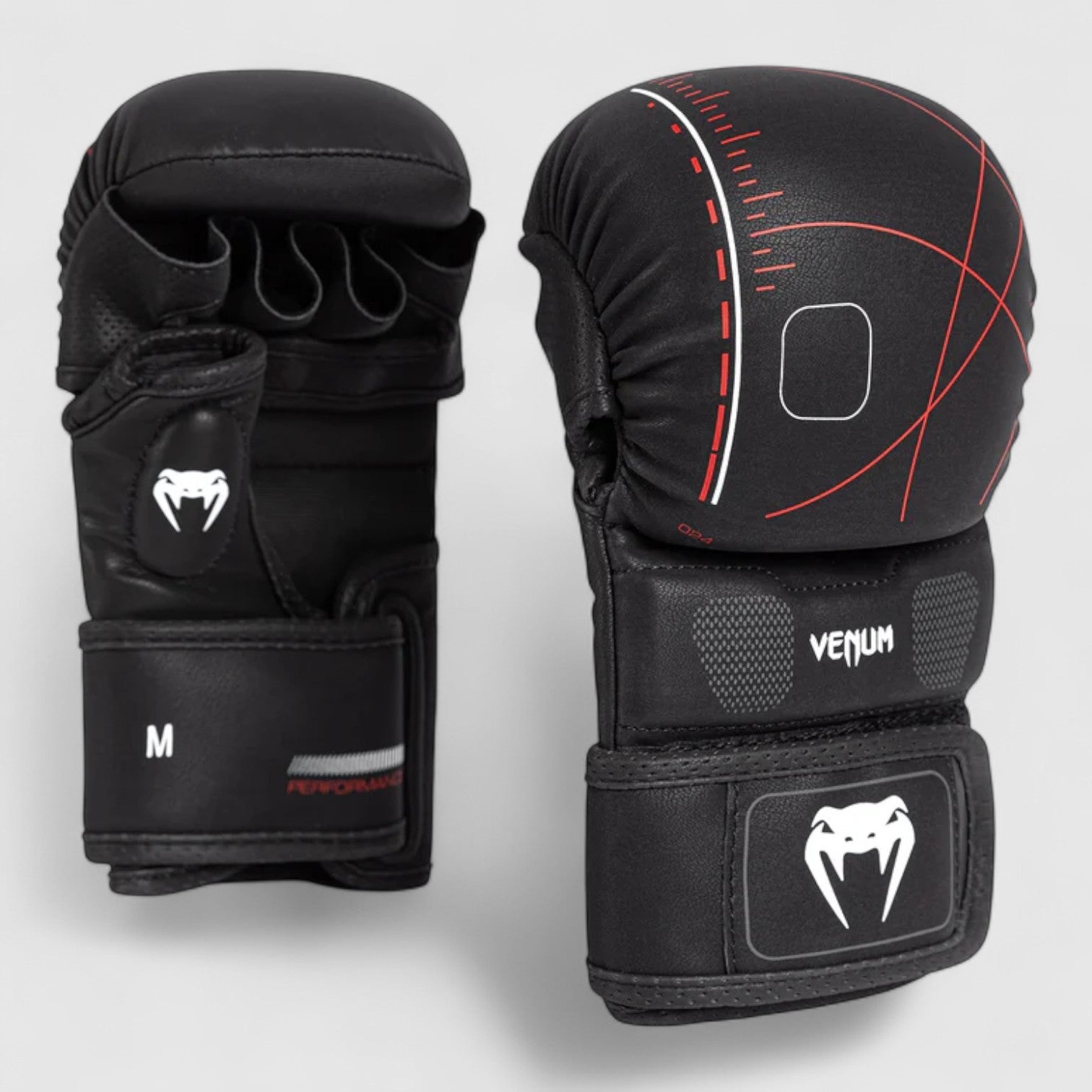 VENUM Tactical XT Sparring Gloves - Svart og Rød - CombatStore.no