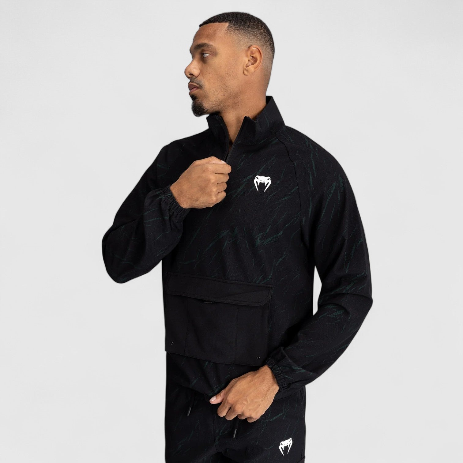 VENUM Trooper Herre Half - Zip Jakke - Svart/Skogsgrønn - CombatStore.no