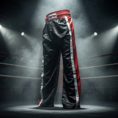 TOP TEN WAKO Mesh Kickboxingbukse – Svart/Rød